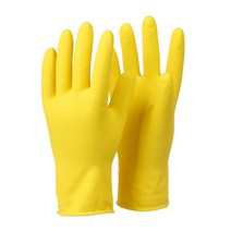 하얀손 미니 고무장갑 노랑색 1개, 사이즈-S(소), 10켤레