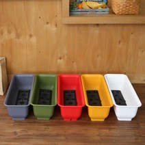 텃밭 화분 테라스 대형 플라스틱 45cm 키우기 채소 옥상 베란다, 그레이