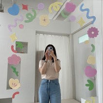 거울 유리 창문 스티커 1+1 유리창 리무버블 윈도우 감성, 컨페티_컨페티