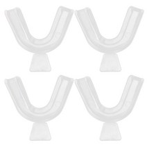 2/4pcs 연약한 실리콘 치아 교정 치과 교정기 세트 입 가드 수호자 미백 트레이 리테이너 구강 위생 관리, FOUR