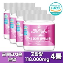 글루타치온 고함량 200g 분말 파우더 가루 + 인생도담 물통 사은품 증정, 4통