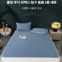 라텍스 쿨매트 여름철 깨끗하게 유지하기 쉬워요, 다크 블루