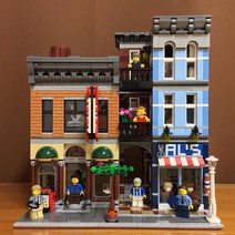 호환 레고 장난감 블록 탐정 사무소, 사진색, 사진색