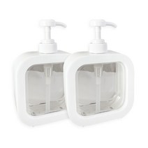 와이홈 주방세제 공병 리필 핸드워시 용기, 500ml+심플스티커, 2개