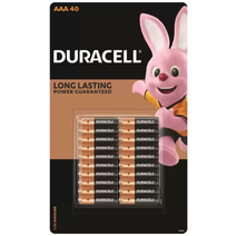 듀라셀 알카라인 건전지 AAA, 1개입, 40개