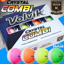 [볼빅]2022년 NEW 크리스탈 콤비(Crystal Combi) 컬러 골프공[12구][정품], [볼빅]크리스탈 콤비[1더즌 12알]