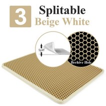 컬러 고양이 쓰레기 매트 더블 레이어 집 애완 동물 침대 비 슬립 패드 깨끗한 빨 수있는 홈 액세서리 방수, 58x75cm, 스플릿 베이지 화이트aliexpress