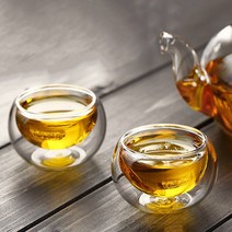 [로하티]메리온 이중 유리 찻잔 세트 미니 유리컵, 상세 참조, free