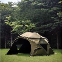 돔 쉘터 경량 접이식 390 그늘막 대형 비바돔 그룹형, 갈색