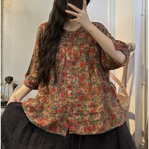 이끼당 더블 레이어 패널 플리츠 크루넥 셔츠