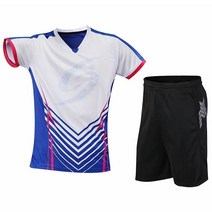 선수용 탁구 테니스 유니폼 배드민턴 셔츠 반바지 세트 여성 남성 의류 조깅 스포츠 정장, [10] Men Asian 3XL, [14] 223 white