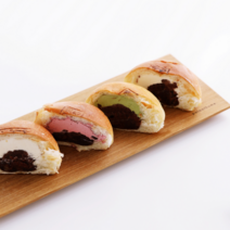 설렘제빵 두근두근 크림가득 아이스단팥빵 125g x 4봉, 그린티맛 125g x 4봉