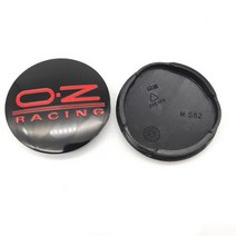 자동차 휠타이어세정제 휠4pcs 62MM OZ 레이싱 M595 휠 센터 캡 허브 Hubcaps 방진 합금 커버 교체, 02 Black RD