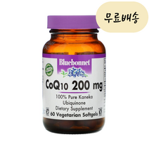 블루보넷 뉴트리션 CoQ10 200 mg개입 60개입 코엔자임큐텐 코큐텐d알파 토코페롤 [미국 직배송], 1팩, 60개