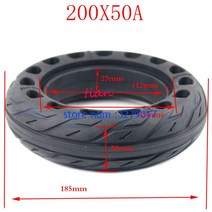 저렴한 크기 200x50a 스쿠터 타이어 8 인치 오토바이 솔리드 타이어 꿀벌 하이브 구멍 방폭 전기 자전거 2 개, [01] 2PCS