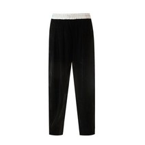 [메종마르지엘라]22SS S50KA0594 S47374 900 블랙 오버사이즈 롤업 드로스트링 남성 팬츠 LNL
