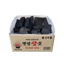 참나무 고기 바베큐 숯 구이용 국내산 진천 참숯, 3kg