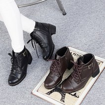 준디자인 5cm 국산 여성 키높이 통굽 워커 부츠 데일리 패션 고급 명품 슈즈 신발 끈 있는 벨트 지퍼 여자 굽높은