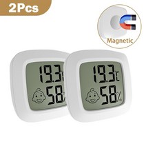 스마트온도계 IOT온도계 온도습도계 WIFI온도계 teea mini lcd 디지털 온도계 습도계 습도계 실내 습도 게이지 실내 온도 센서 기상 관측소, 2개