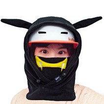 겨울 후드 넥워머 balaclava for aldult headgear for ski 스노우 보드 cold windproof 따뜻한 헬멧 커버 모자 야외 동물 겨울 여자 소녀, 검은 괴물, l
