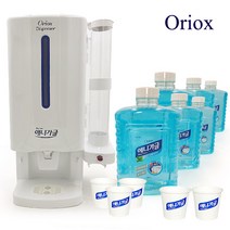 오릭스 애니가글 가그린 1.5L 가글컵 720개 구강청결제 가글액 디스펜서 종이컵, (애니가글1.5Lx6개)