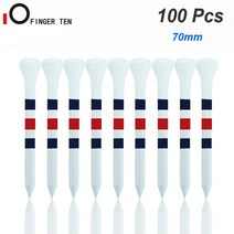 골프티 100 pcs 새로운 마찰 감소 대나무 골프 티 우드 사이드 스핀 내구성 천연 생분해 성, 70mm 화이트 블루 레드