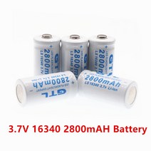 미니 새로운 3.7V 2800mAh 리튬 이온 16340 배터리 CR123A 충전식 레이저 펜 LED 손전등 셀, 01 3.7 볼트_02 4PCS
