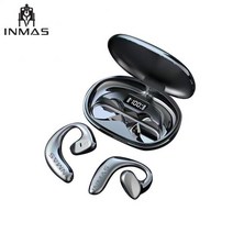 xiaomi 5.1 공기 전도 블루투스 헤드폰 소음 감소 스포츠 방수 무선 이어폰 귀고리 헤드셋 inmas, 검은색