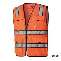 ACE-V773 반사 안전 주황 오렌지 조끼