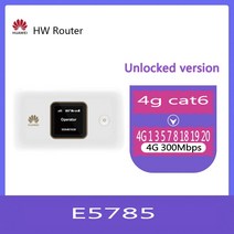 화웨이 E5785 E5785-320 300Mbps 4G LTE Cat6 모바일 와이파이 라우터 모바일 3000mAh 배터리 + 2PCS 안테나