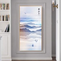 십자수 5D 다이아몬드 그림을 그렸다 만추 현대 심플 중국식 부처님 수묵 산수화 수공구드릴 수놓다 2445638499, 프리미엄 광채 규빅 만추 90X160