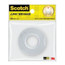 스카치 양면테이프 138 12mm x 10m, 투명, 9개