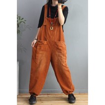 골덴멜빵바지 캐쥬얼 코듀로이 빅포켓 여성 겨울 가을 빅사이즈 와이드 루즈핏 벌룬팬츠 2985496687