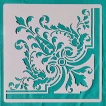 수입 스텐실 도안 15CM 20cm 30cm 만다라 판화 도형 DIY 벽화 클립북 컬러 엠, C38 사이즈 30x30cm