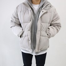 엠클로 남자 남성 오버핏 반하이넥 겨울 숏 패딩 점퍼 (2color)