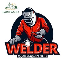 EARLFAMILY-13cm x 12.9cm 용접 용접기용 만화 자동차 스티커 재미있는 데칼 그래피티 비닐 소재 장식, 04 YT-176201-13cm