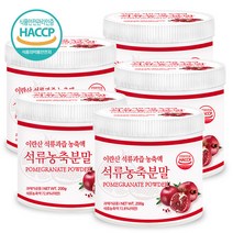 푸른들판 석류 농축 분말 가루 파우더 해썹 HACCP 인증 수입 이란산 레드 빨강 빨간 열매 여성 추천 식품 제품, 200gx5통