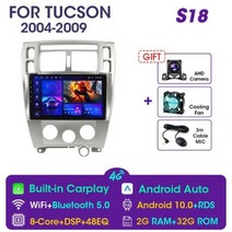 미디어플레이어 동영상 플레이어 Vtopek현대 투싼 1012004 용 카 라디오 멀티미디어 비디오 내비게이션 GPS 2009 인치 4G 카플레이 2din 안드로이드 11, S18-camera