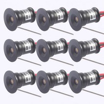 직부조명 12V 쿠커 후드 미니 실내 Downlight 디 밍이 가능한 Led 명소 캐노피 1W 15mm RGB 계단 캐비닛 빛, 02 White Housing_02 120 Degree, 05 12V Red