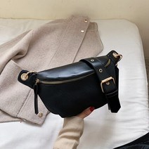 힙색 패니 팩 허리 가방 체인 바나나 벨트 여성 가죽 가슴 배꼽