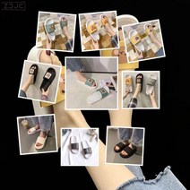 Z3JC 남녀공용 홈 통굽 미끄럼방지 소프트키 욕실슬리퍼, Z3JC 매장 내 랜덤 스타일, 230-235【한 치수 크게 찍어주셨으면 합니다】