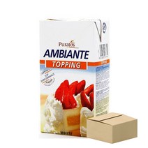 [암비안떼] 휘핑크림 1L (6개1박스), 일반박스배송