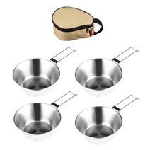 벨락코펠 벨락s9 티타늄코펠 포켁드림야외 스테인레스 스틸 300ml 시에라 그릇 피크닉 식기 휴대용 바베큐, 01 Set 1