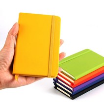 A6 유선속지 밴드수첩_1P 하드커버 펜꽂이 업무노트, 옐로우