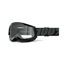 100% 백퍼센트 스트라타 STRATA 2 Goggle 바이크 오토바이 고글 (옵션선택), 01.블랙-클리어 렌즈