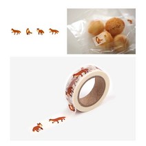 1+1 소지품 포인트 마스킹 테이프 50 winter fox 패턴, 7개