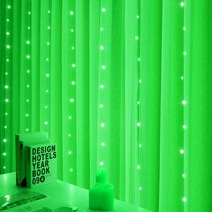 크리스마스 벽트리 LED 빅볼 장식 USB 꽃줄 끈 라이트 패어리 화환 커튼 스마스 홈 휴일 새해 램프., green, 4x3M