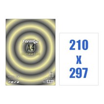 폼텍 칼라 물류라벨지 A4 CL3130 100매, 없음