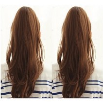 내추럴 웨이브 포니테일 부분가발 DO1, 레드브라운