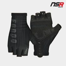 NSR 폰도 헤리티지 제로 에어로 반장갑 남녀공용 봄 여름 가을 자전거 장갑 + 사은품 증정, 블랙